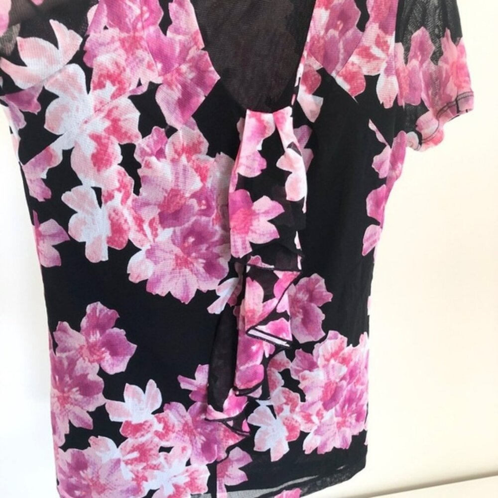 212 Collection Pink Floral Casual Dress Top - Picture 11 of 14